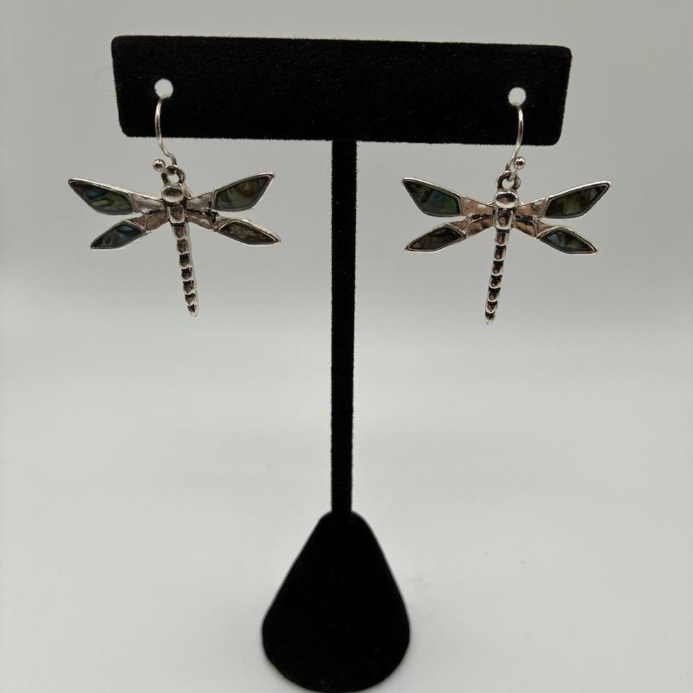 Dragonfly Abalone Shell Earrings